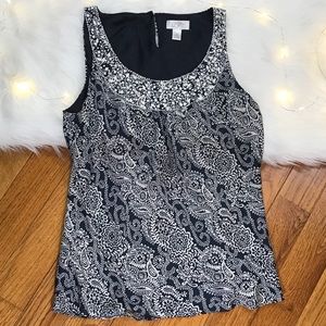 Ann Taylor LOFT SHIRT with beading detail